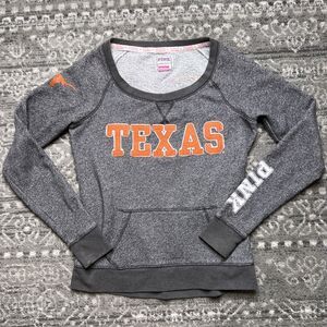 PINK Victoria's Secret Texas Longhorns UT Gray Sweatshirt Medium College Sports